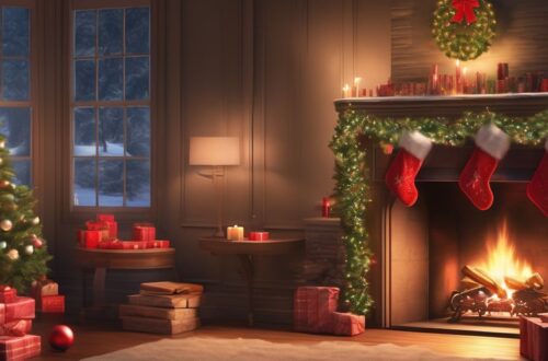 Christmas reflection texts cozy fireplace family gathering